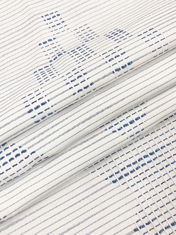 Caeruleum et album intertextum tesselatum Waffle polyester stramentorum fabricae