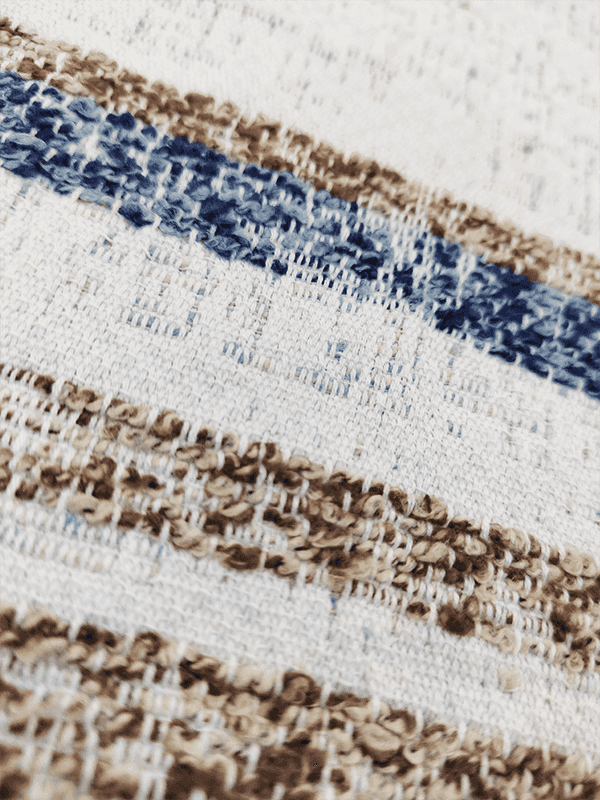 Stratum series striata Chenille polyester bombacio irregularis domus textilis fabricae